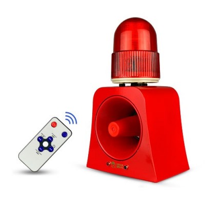 SF-502 | sirena de alarma con faro de luz 12 V 24 V 220 V Detección de microondas industrial voz impermeable